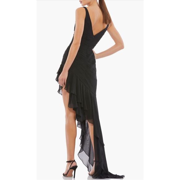 Mac Duggal Ruffle Asymmetric Sheath Dress NEW - Picture 2 of 11